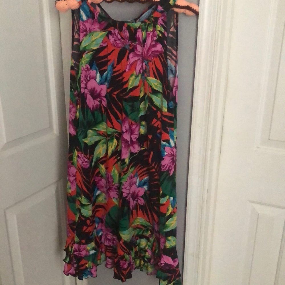 Ruffle bottom tank dress